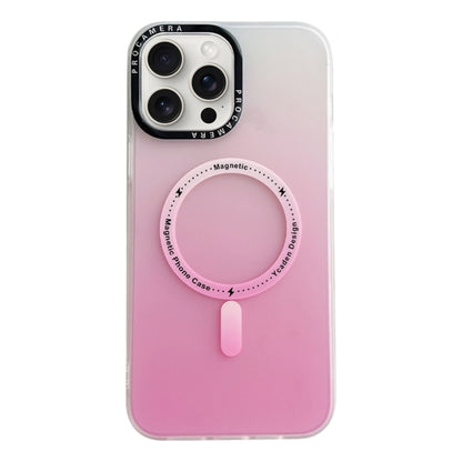 For iPhone 15 Pro Max Gradient IMD PC Hybrid TPU MagSafe Phone Case(Pink) - iPhone 15 Pro Max Cases by buy2fix | Online Shopping UK | buy2fix
