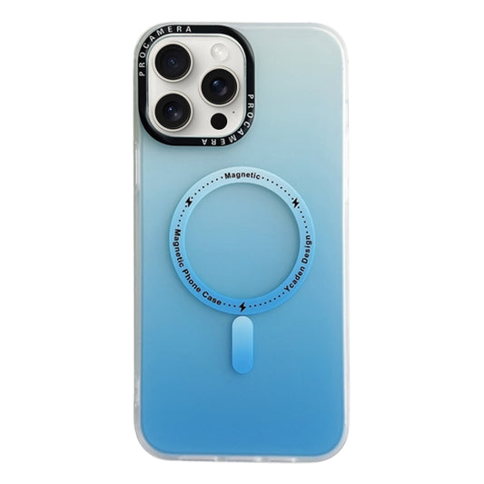 For iPhone 15 Pro Gradient IMD PC Hybrid TPU MagSafe Phone Case(Blue) - iPhone 15 Pro Cases by buy2fix | Online Shopping UK | buy2fix