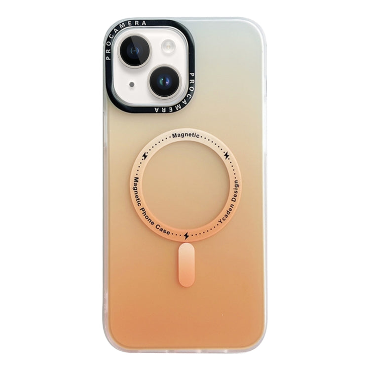 For iPhone 13 mini Gradient IMD PC Hybrid TPU MagSafe Phone Case(Orange) by buy2fix