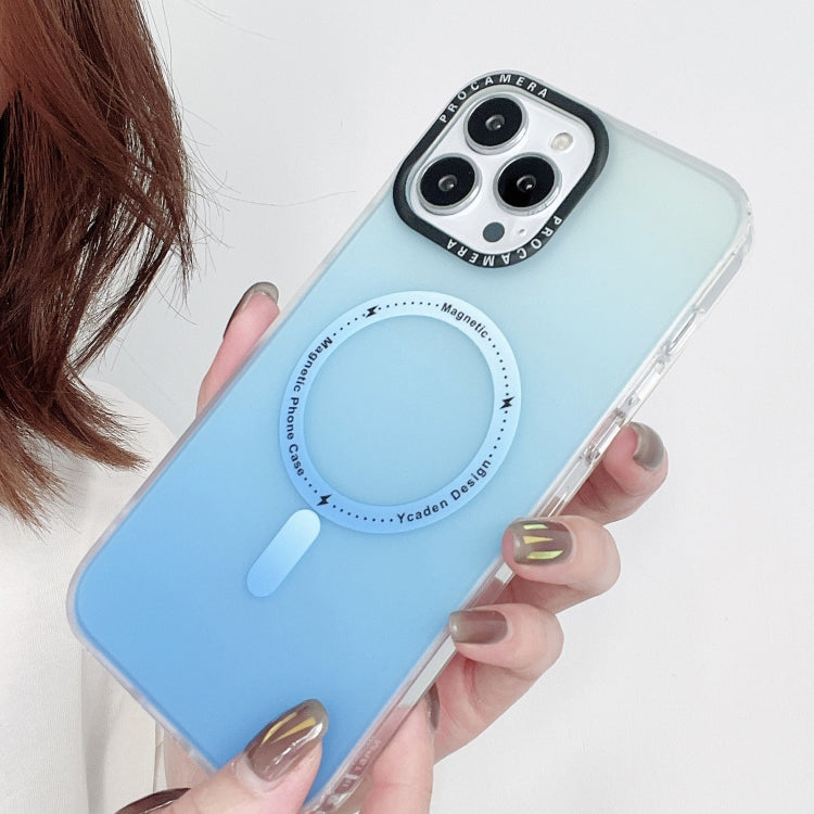For iPhone 11 Pro Gradient IMD PC Hybrid TPU MagSafe Phone Case(Blue) by buy2fix