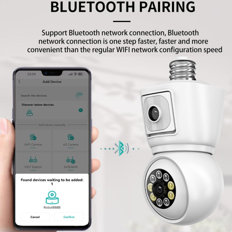 DP44 Bulb-type Motion Tracking Night Vision Smart Camera Supports Voice Intercom(White) by buy2fix