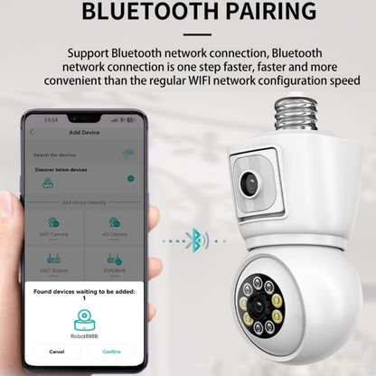 DP44 Bulb-type Motion Tracking Night Vision Smart Camera Supports Voice Intercom(White) by buy2fix