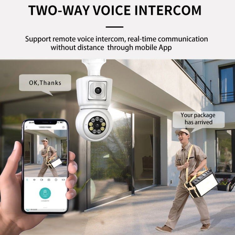 DP44 Bulb-type Motion Tracking Night Vision Smart Camera Supports Voice Intercom(White) by buy2fix