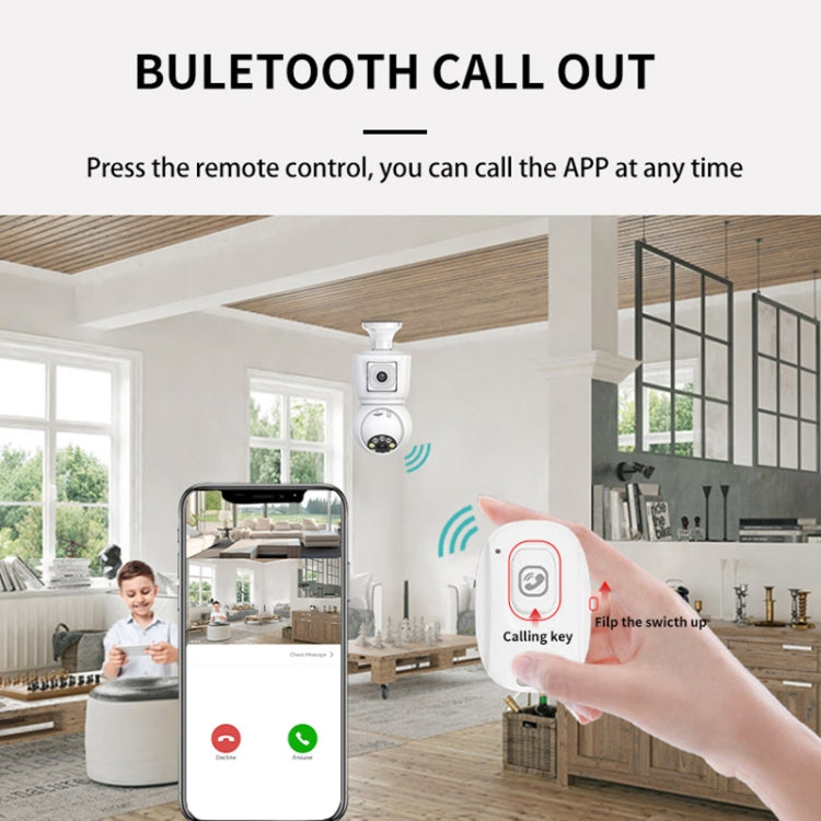 DP44 Bulb-type Motion Tracking Night Vision Smart Camera Supports Voice Intercom(White) by buy2fix