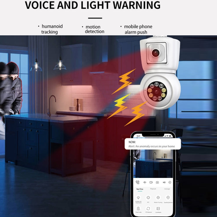 DP44 Bulb-type Motion Tracking Night Vision Smart Camera Supports Voice Intercom(White) by buy2fix