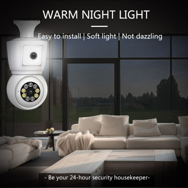 DP44 Bulb-type Motion Tracking Night Vision Smart Camera Supports Voice Intercom(White) by buy2fix
