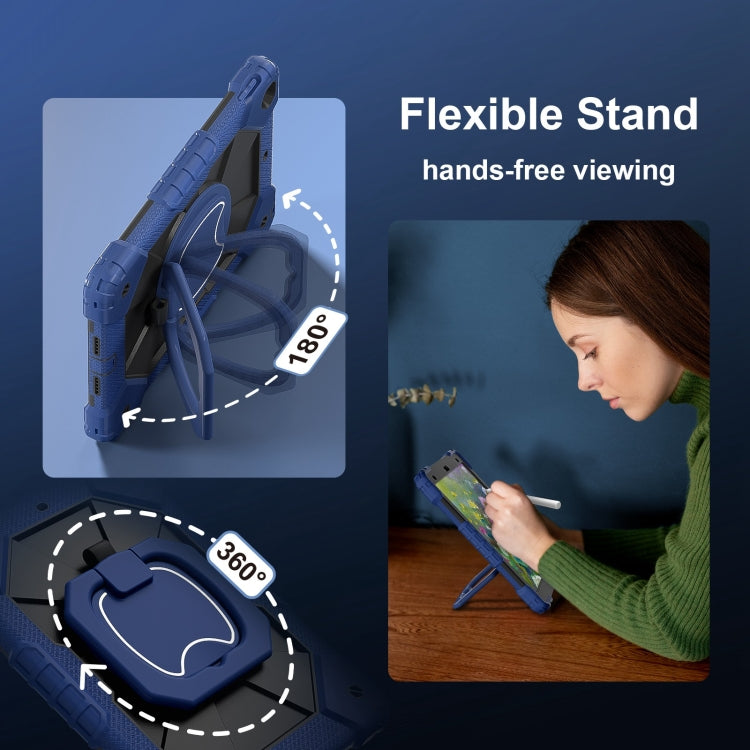For iPad 10.2 2021 / 2020 / 2019 Contrast Color Robot Silicone Hybrid PC Tablet Case(Navy Black) - iPad 10.2 Cases by buy2fix | Online Shopping UK | buy2fix