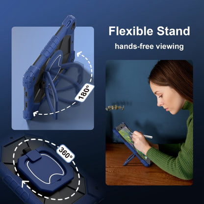 For iPad 10.2 2021 / 2020 / 2019 Contrast Color Robot Silicone Hybrid PC Tablet Case(Navy Black) - iPad 10.2 Cases by buy2fix | Online Shopping UK | buy2fix