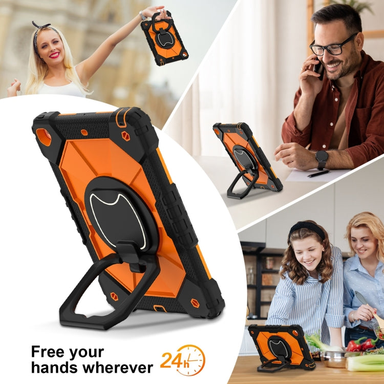 For iPad 10.2 2021 / 2020 / 2019 Contrast Color Robot Silicone Hybrid PC Tablet Case(Black Orange) - iPad 10.2 Cases by buy2fix | Online Shopping UK | buy2fix
