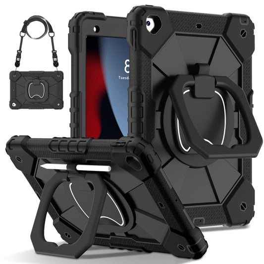 For iPad 10.2 2021 / 2020 / 2019 Contrast Color Robot Silicone Hybrid PC Tablet Case(Black) - iPad 10.2 Cases by buy2fix | Online Shopping UK | buy2fix