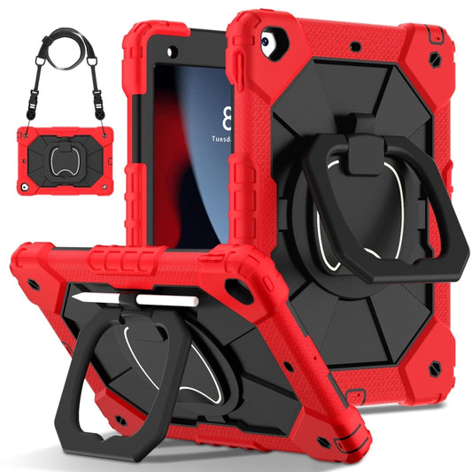 For iPad 10.2 2021 / 2020 / 2019 Contrast Color Robot Silicone Hybrid PC Tablet Case(Red Black) - iPad 10.2 Cases by buy2fix | Online Shopping UK | buy2fix
