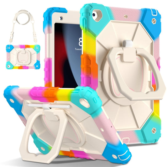 For iPad 10.2 2021 / 2020 / 2019 Contrast Color Robot Silicone Hybrid PC Tablet Case(Colorful Blue) - iPad 10.2 Cases by buy2fix | Online Shopping UK | buy2fix