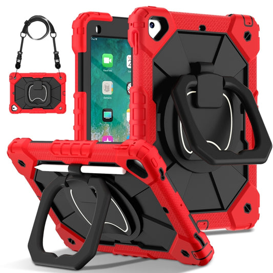 For iPad Air / Air 2 / 9.7 2018/2017 Contrast Color Robot Silicone Hybrid PC Tablet Case(Red Black) - iPad 10.2 Cases by buy2fix | Online Shopping UK | buy2fix