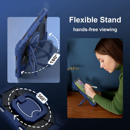 For iPad Pro 11 2022 / Air 10.9 2022 Contrast Color Robot Silicone Hybrid PC Tablet Case(Navy Black) - iPad Pro 11 (2022/2021) Cases by buy2fix | Online Shopping UK | buy2fix
