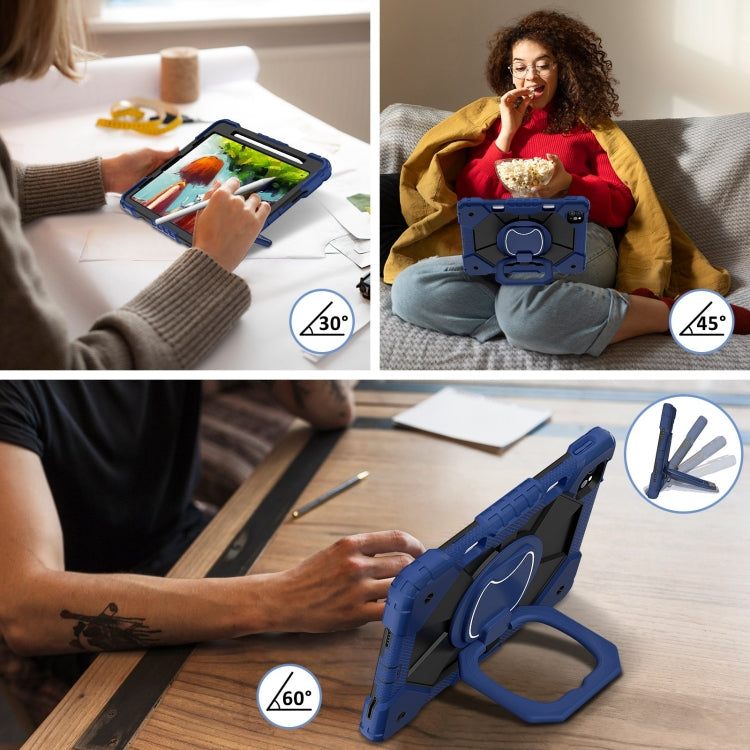 For iPad Pro 11 2022 / Air 10.9 2022 Contrast Color Robot Silicone Hybrid PC Tablet Case(Navy Black) - iPad Pro 11 (2022/2021) Cases by buy2fix | Online Shopping UK | buy2fix