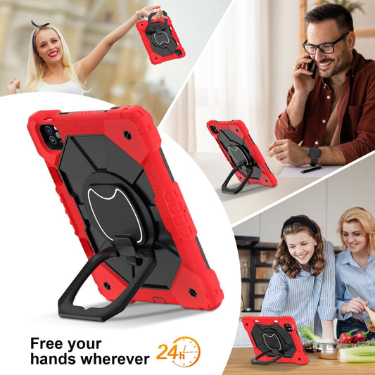 For iPad Pro 11 2022 / Air 10.9 2022 Contrast Color Robot Silicone Hybrid PC Tablet Case(Red Black) - iPad Pro 11 (2022/2021) Cases by buy2fix | Online Shopping UK | buy2fix