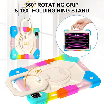 For iPad Pro 11 2022 / Air 10.9 2022 Contrast Color Robot Silicone Hybrid PC Tablet Case(Colorful Blue) - iPad Pro 11 (2022/2021) Cases by buy2fix | Online Shopping UK | buy2fix