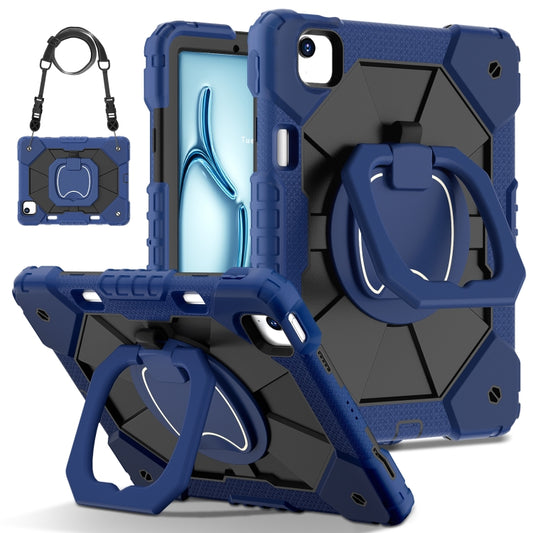 For iPad Air 11 2025 / 2024 Contrast Color Robot Silicone Hybrid PC Tablet Case(Navy Black) - iPad Air 11 2025 / 2024 Cases by buy2fix | Online Shopping UK | buy2fix