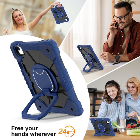 For iPad Air 11 2025 / 2024 Contrast Color Robot Silicone Hybrid PC Tablet Case(Navy Black) - iPad Air 11 2025 / 2024 Cases by buy2fix | Online Shopping UK | buy2fix