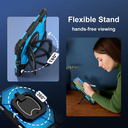 For iPad Air 11 2025 / 2024 Contrast Color Robot Silicone Hybrid PC Tablet Case(Black Blue) - iPad Air 11 2025 / 2024 Cases by buy2fix | Online Shopping UK | buy2fix