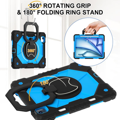 For iPad Air 11 2025 / 2024 Contrast Color Robot Silicone Hybrid PC Tablet Case(Black Blue) - iPad Air 11 2025 / 2024 Cases by buy2fix | Online Shopping UK | buy2fix