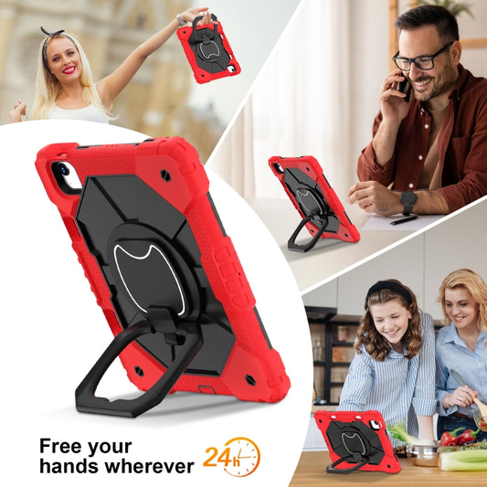 For iPad Air 11 2025 / 2024 Contrast Color Robot Silicone Hybrid PC Tablet Case(Red Black) - iPad Air 11 2025 / 2024 Cases by buy2fix | Online Shopping UK | buy2fix