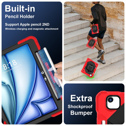 For iPad Air 11 2025 / 2024 Contrast Color Robot Silicone Hybrid PC Tablet Case(Red Black) - iPad Air 11 2025 / 2024 Cases by buy2fix | Online Shopping UK | buy2fix