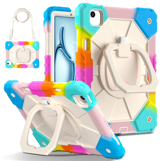 For iPad Air 11 2025 / 2024 Contrast Color Robot Silicone Hybrid PC Tablet Case(Colorful Blue) - iPad Air 11 2025 / 2024 Cases by buy2fix | Online Shopping UK | buy2fix