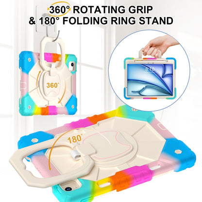 For iPad Air 11 2025 / 2024 Contrast Color Robot Silicone Hybrid PC Tablet Case(Colorful Blue) - iPad Air 11 2025 / 2024 Cases by buy2fix | Online Shopping UK | buy2fix