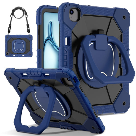 For iPad Air 13 2025 / 2024 Contrast Color Robot Silicone Hybrid PC Tablet Case(Navy Black) - iPad Air 13 2025 / 2024 Cases by buy2fix | Online Shopping UK | buy2fix