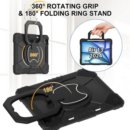 For iPad Air 13 2025 / 2024 Contrast Color Robot Silicone Hybrid PC Tablet Case(Black) - iPad Air 13 2025 / 2024 Cases by buy2fix | Online Shopping UK | buy2fix