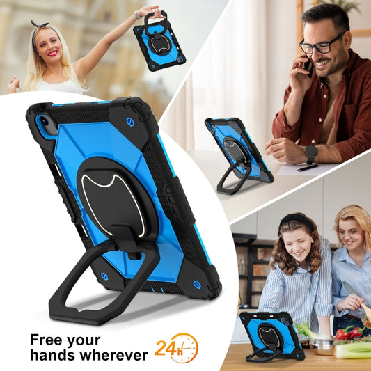 For iPad Air 13 2025 / 2024 Contrast Color Robot Silicone Hybrid PC Tablet Case(Black Blue) - iPad Air 13 2025 / 2024 Cases by buy2fix | Online Shopping UK | buy2fix