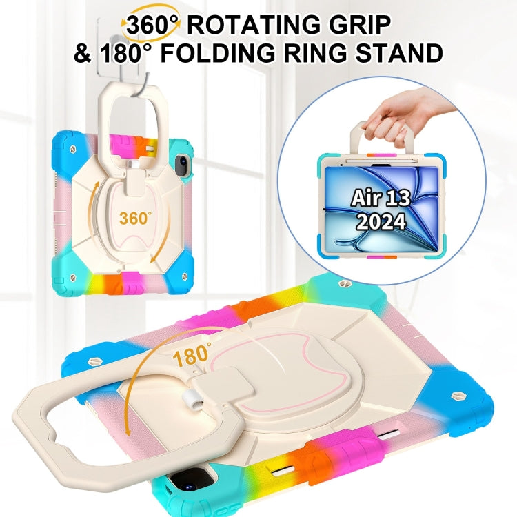 For iPad Air 13 2025 / 2024 Contrast Color Robot Silicone Hybrid PC Tablet Case(Colorful Blue) - iPad Air 13 2025 / 2024 Cases by buy2fix | Online Shopping UK | buy2fix