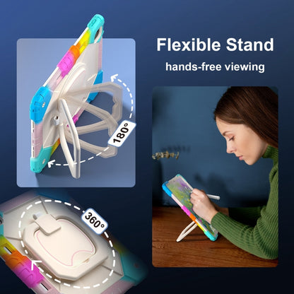 For iPad Air 13 2025 / 2024 Contrast Color Robot Silicone Hybrid PC Tablet Case(Colorful Blue) - iPad Air 13 2025 / 2024 Cases by buy2fix | Online Shopping UK | buy2fix