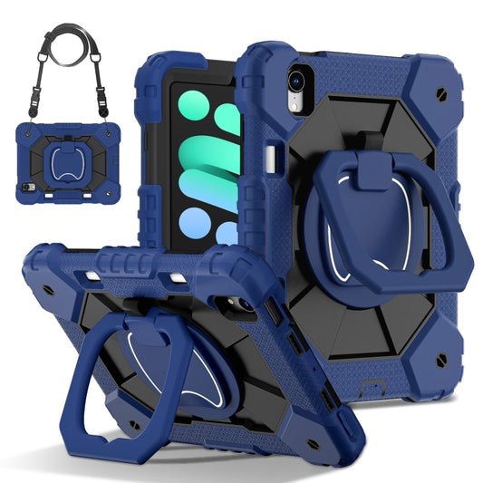 For iPad mini 2024 / mini 6 Contrast Color Robot Silicone Hybrid PC Tablet Case(Navy Black) - iPad mini 2024 Cases by buy2fix | Online Shopping UK | buy2fix