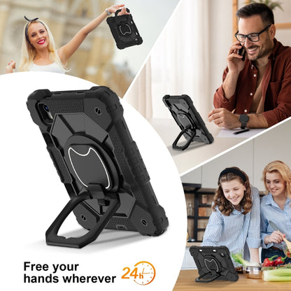 For iPad mini 2024 / mini 6 Contrast Color Robot Silicone Hybrid PC Tablet Case(Black) - iPad mini 2024 Cases by buy2fix | Online Shopping UK | buy2fix