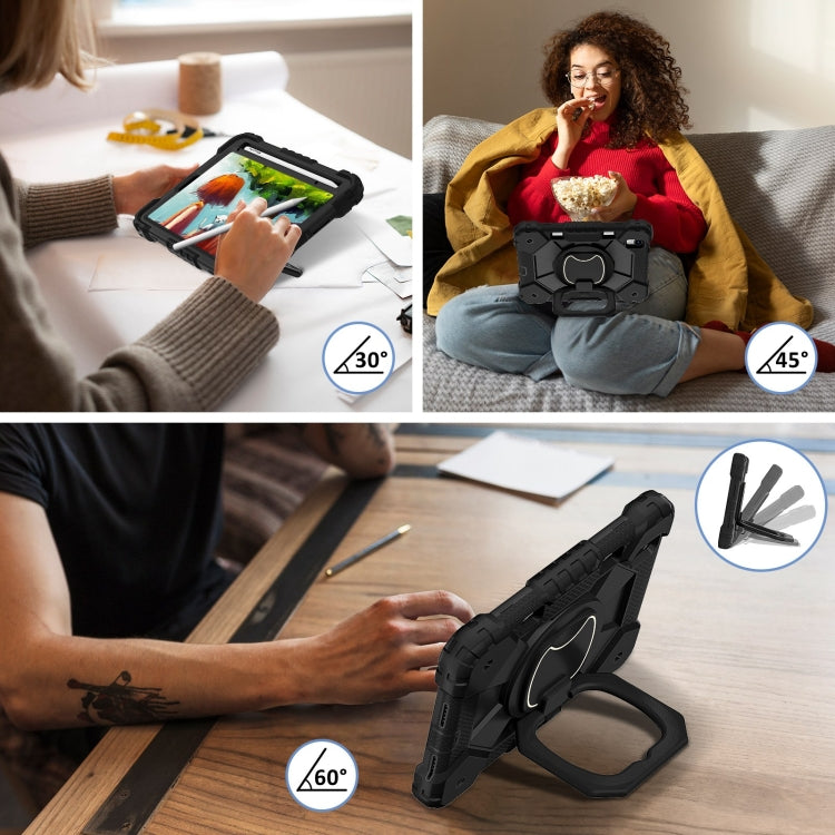 For iPad mini 2024 / mini 6 Contrast Color Robot Silicone Hybrid PC Tablet Case(Black) - iPad mini 2024 Cases by buy2fix | Online Shopping UK | buy2fix