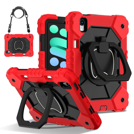 For iPad mini 2024 / mini 6 Contrast Color Robot Silicone Hybrid PC Tablet Case(Red Black) - iPad mini 2024 Cases by buy2fix | Online Shopping UK | buy2fix