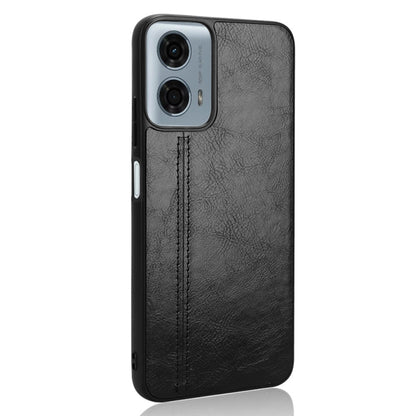 For Motorola Moto G Power 5G 2024 Cow Pattern Sewing Back Cover Phone Case(Black) by buy2fix