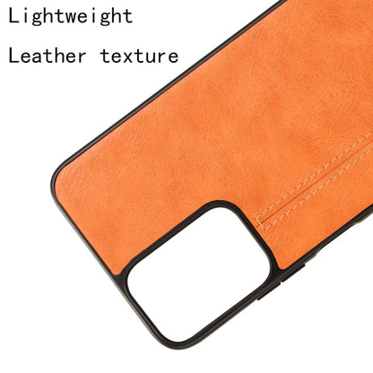 For Motorola Moto G Power 5G 2024 Cow Pattern Sewing Back Cover Phone Case(Orange) by buy2fix