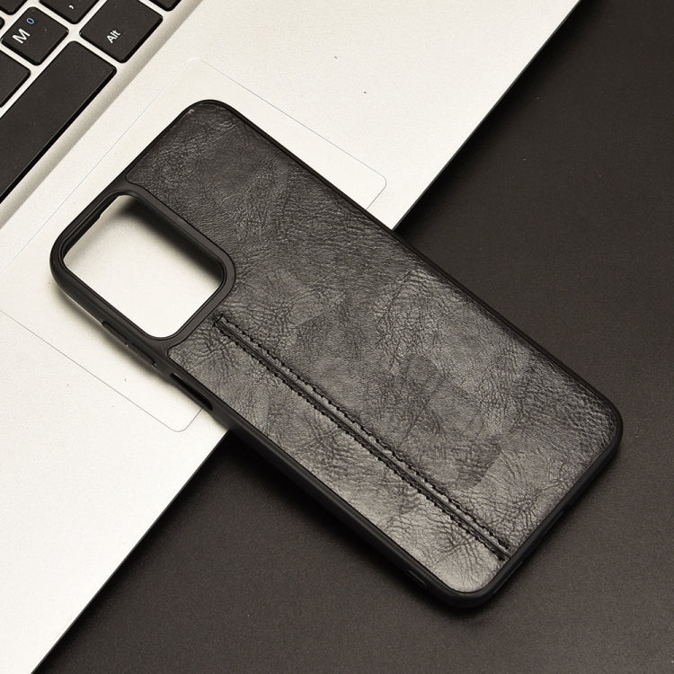 For Motorola Moto G Play 4G 2024 Cow Pattern Sewing Back Cover Phone Case(Black) by buy2fix