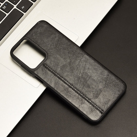 For Motorola Moto G Play 4G 2024 Cow Pattern Sewing Back Cover Phone Case(Black) by buy2fix