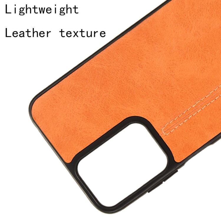 For Motorola Moto G Play 4G 2024 Cow Pattern Sewing Back Cover Phone Case(Orange) by buy2fix