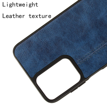 For Motorola Moto G Play 4G 2024 Cow Pattern Sewing Back Cover Phone Case(Blue) by buy2fix