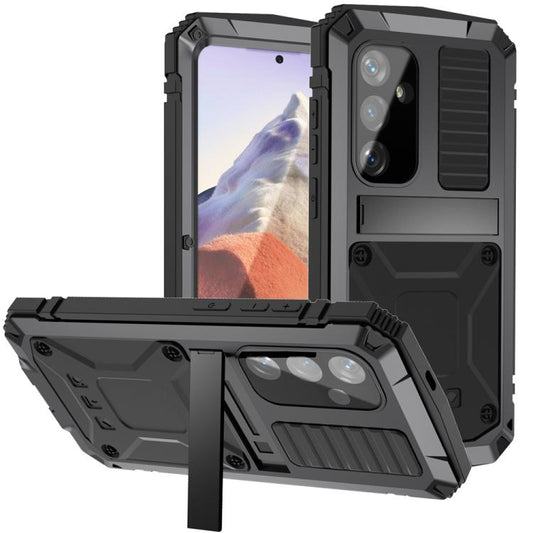For Samsung Galaxy S25 5G R-JUST Life Waterproof Dustproof Shockproof Phone Case(Black) - Galaxy S25 5G Cases by R-JUST | Online Shopping UK | buy2fix