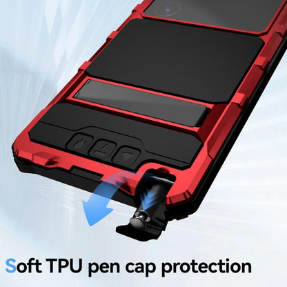For Samsung Galaxy S25 Ultra 5G R-JUST Life Waterproof Dustproof Shockproof Holder Phone Case(Red) - Galaxy S25 Ultra 5G Cases by R-JUST | Online Shopping UK | buy2fix