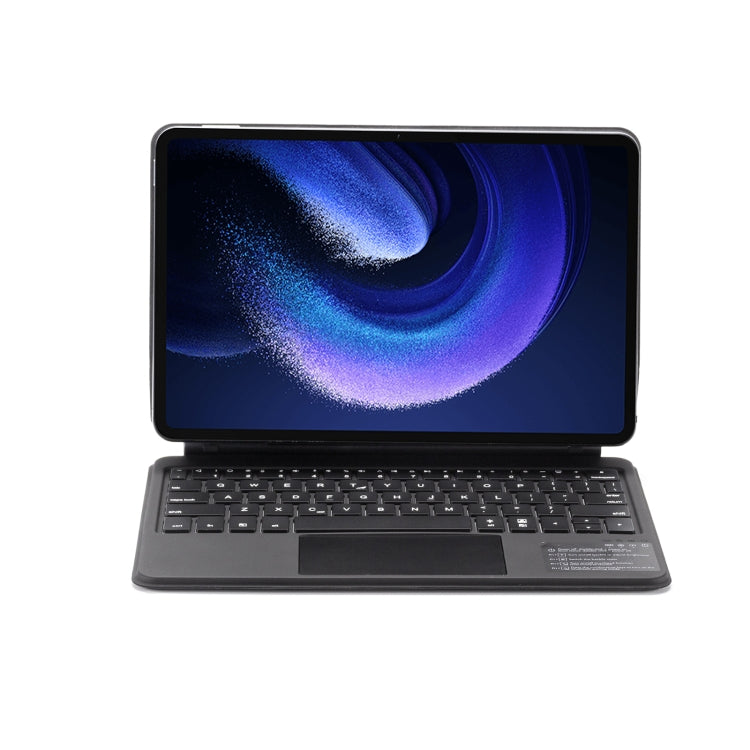 For Xiaomi Pad 6 / Pad Pro M11P-B-M611 Magnetic Bluetooth Keyboard Leather Tablet Case(Black) - Xiaomi Keyboard by buy2fix | Online Shopping UK | buy2fix