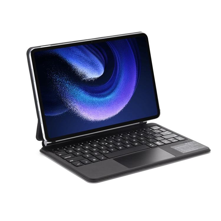 For Xiaomi Pad 6 / Pad Pro M11P-B-M611 Magnetic Bluetooth Keyboard Leather Tablet Case(Black) - Xiaomi Keyboard by buy2fix | Online Shopping UK | buy2fix