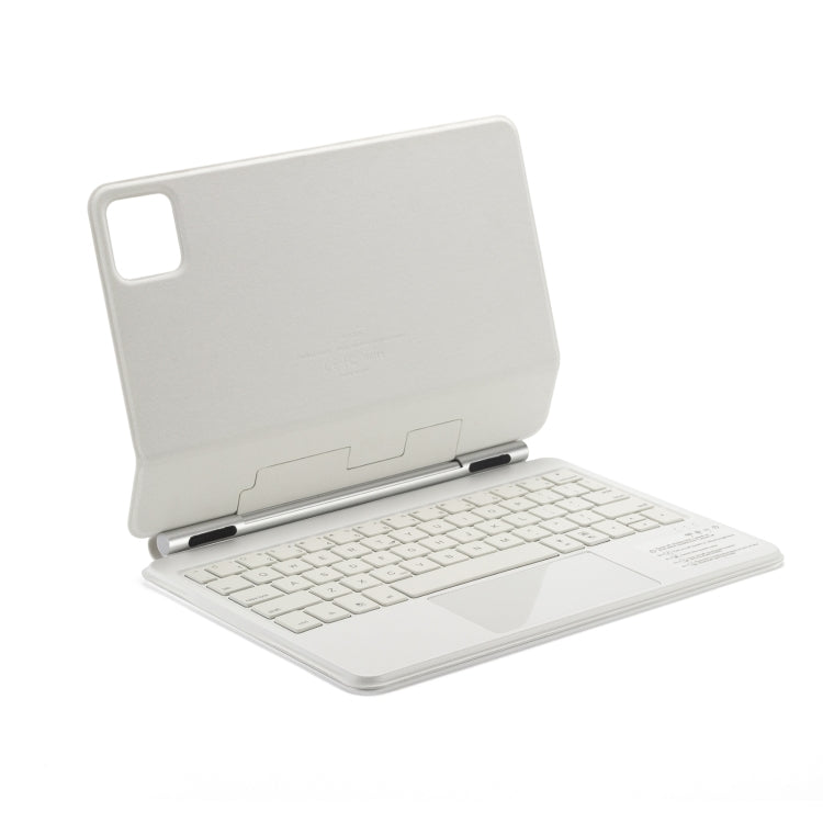 For Xiaomi Pad 6 / Pad Pro M11P-B-M611 Magnetic Bluetooth Keyboard Leather Tablet Case(White) - Xiaomi Keyboard by buy2fix | Online Shopping UK | buy2fix