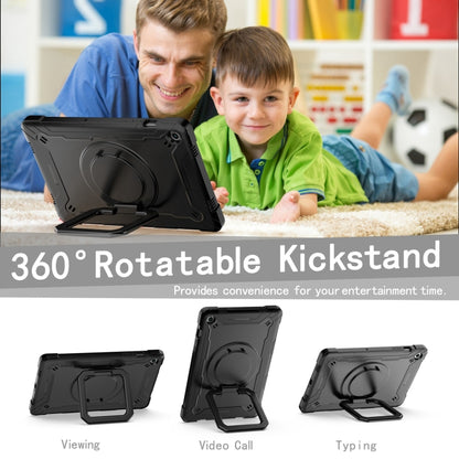 For Samsung Galaxy Tab A9+ Handle Robot Silicone Hybrid PC Tablet Case(Black) by buy2fix